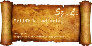 Szilák Ladiszla névjegykártya